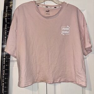 Puma Light Pink Logo Tee